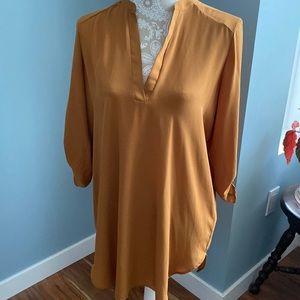Gold crepe blouse